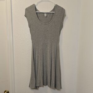 Old Navy Gray Scoop Neck Mini Dress